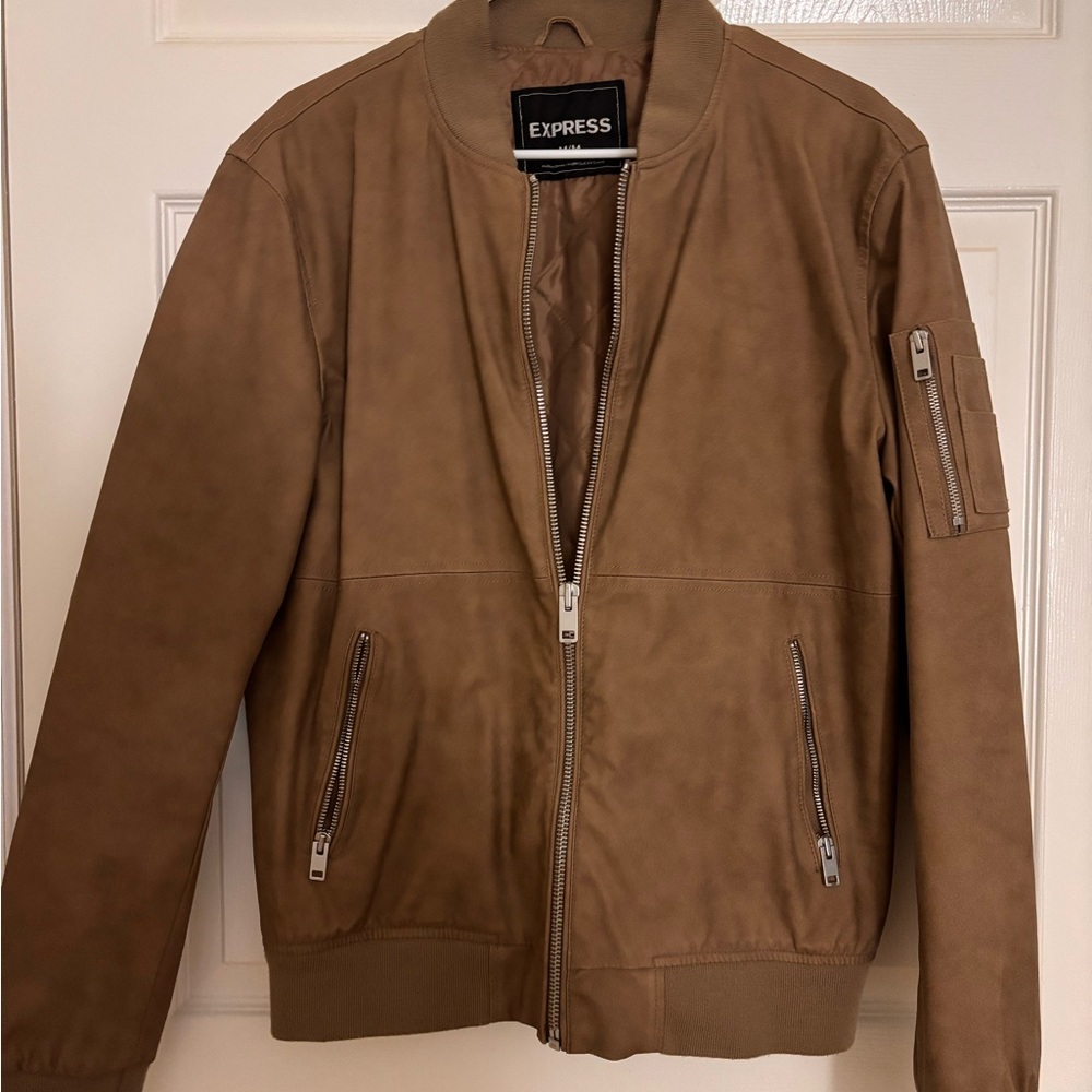 Express Light Brown Quilted Jacket - image 4